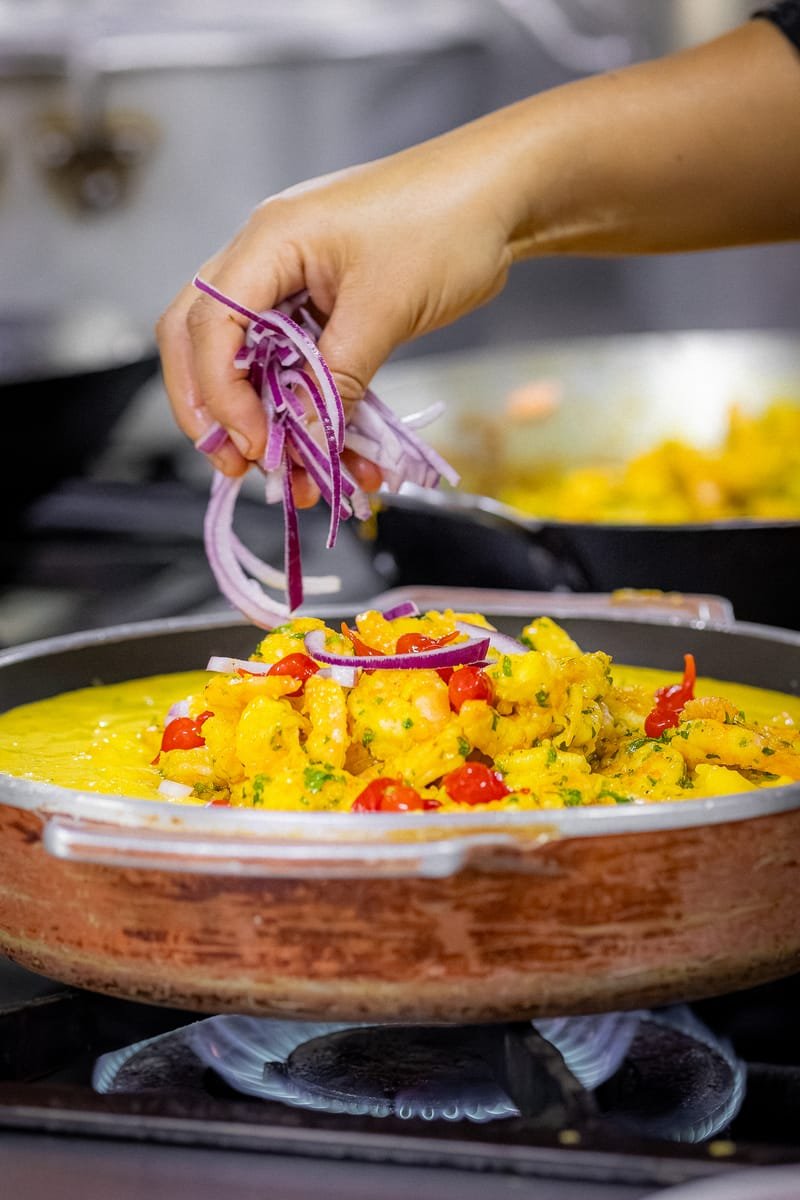 Prato de arroz com legumes